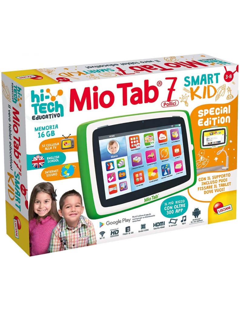 Lisciani-Mio Tab 7'' Smart Kid 2022, Bambini 3-8 Anni,Memoria 16