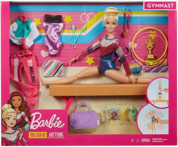 Barbie Playset Ginnasta Bambola Snodabile con Bilanciere e Accessori cirinaro